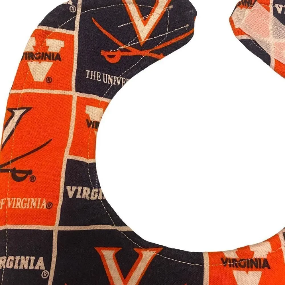 The University of Virginia Cavaliers‎ Navy and Orange Handcrafted Bib